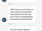 Service cancellation without sms