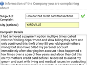 Unauthorized credit card billing
