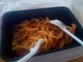 Delivery of " raw" spaghetti