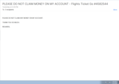 Cancellation of my inital payment for airline ticket