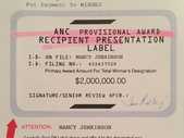 ANC Verified Winner $2,000,000