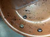 rivet of hand inside pan blew off