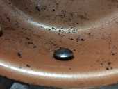 rivet of hand inside pan blew off