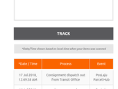 parcel delay & no update