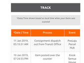 tracking status