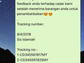 Parcel sent from 8/4/2018 to Simunjan Sarawak tak smpai sehingga hr ini 7/5/2018
